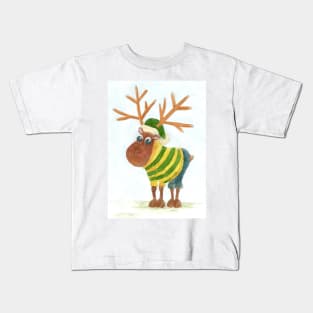 Reindeer in a sweater Kids T-Shirt